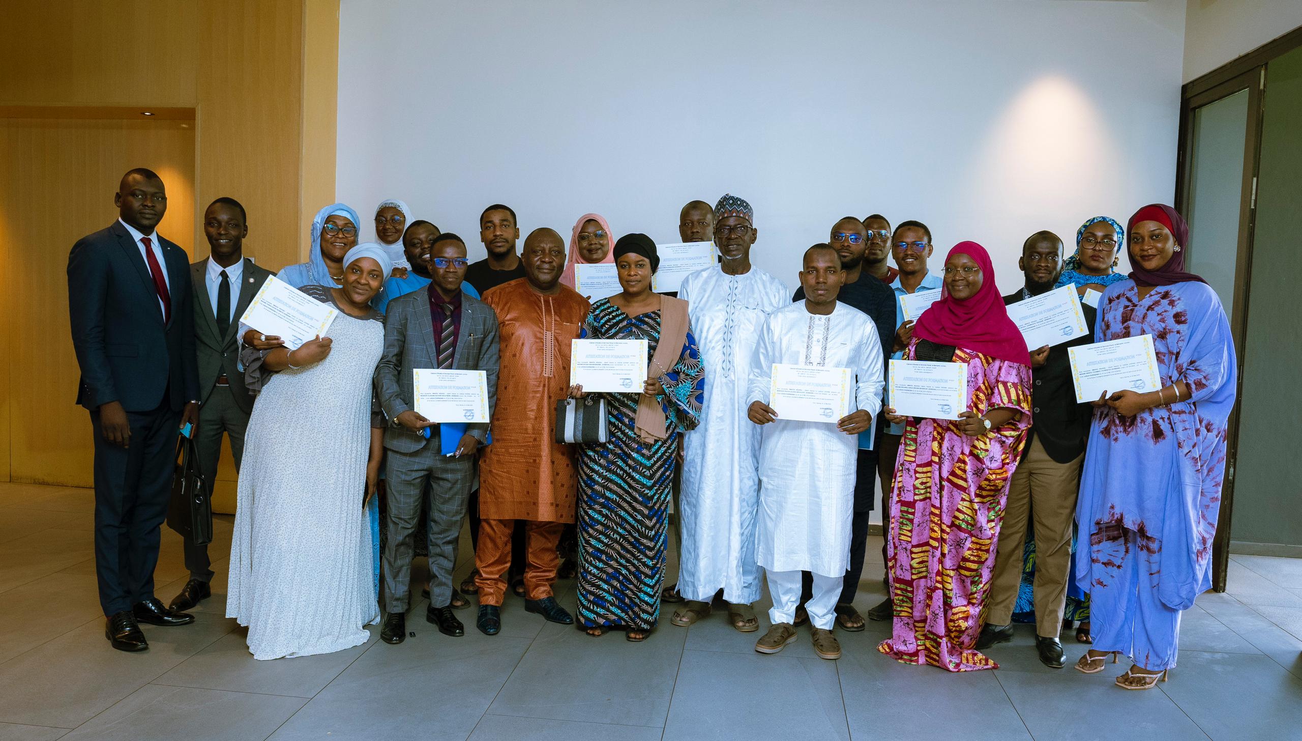 Remise de certificats en fin de formation